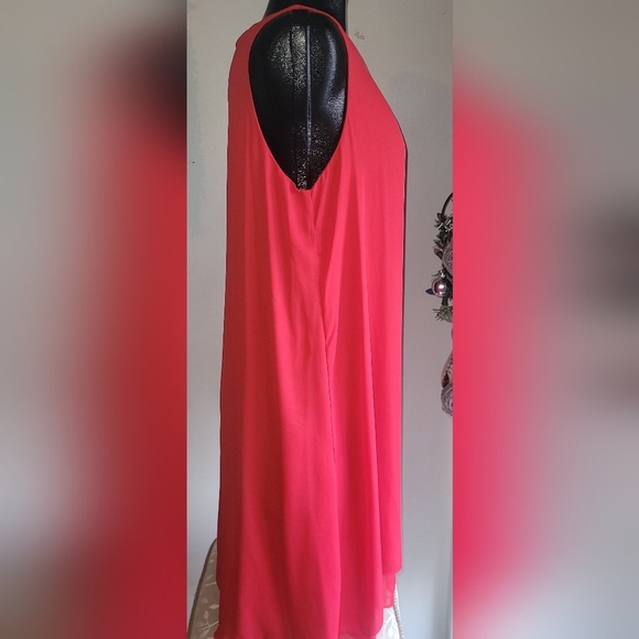 Marie Claire red sleeveless dress Sz.L - Picture 4 of 7